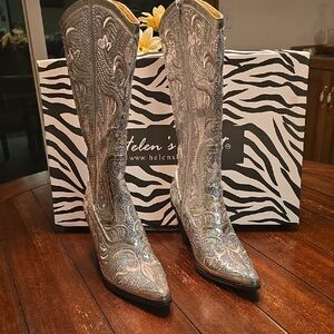 Silver Embroidered FANCY Women's Boots